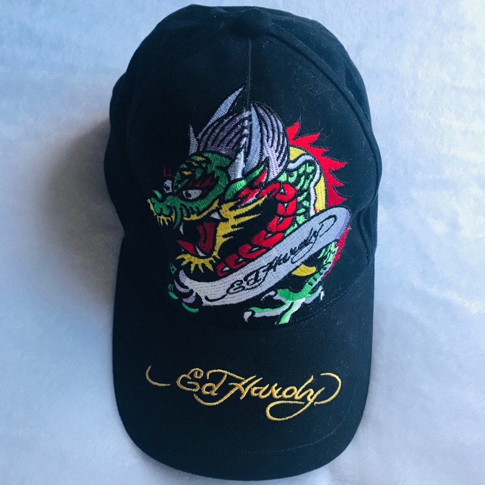 Ed Hardy Dragon embroidered baseball hat - NWOT